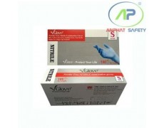 Găng tay Nitrile (xanh) nhám ngón Size L (3.6 gr -24 cm)